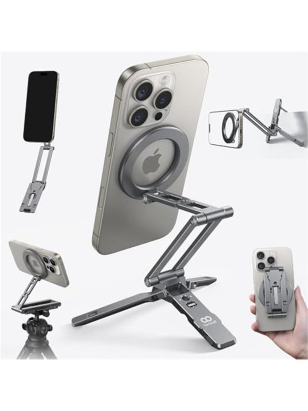 Lamicall for Magsafe Tripod Stand - [Ultra-Compact] Aluminium Magnetic Phone